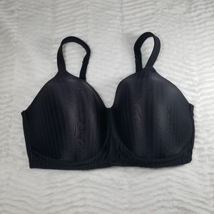 Playtex No Wire black striped bra